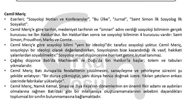 Mümtaz Turhan ve Cemil Meriç - Türk Sosyologları Bölüm 7 Özet Ders смотреть онлайн