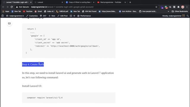 Laravel 7 Google Login system ( Laravel Socialite package install ) In Hindi смотреть онлайн
