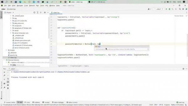 как сделать простейшую программу с интерфейсом | Python tkinter
