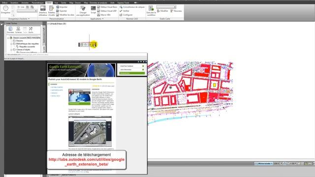 Import Image Géoréférencé Google earth dans Autocad MAP смотреть онлайн