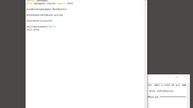 Python openpyxl - Change font size смотреть онлайн