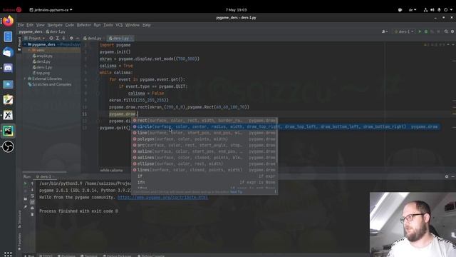 Python Gelisim Dersleri PyGame ile Oyun Yapma Serisi Ders - 2 (Cizim Yapma) смотреть онлайн