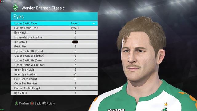 PES 2018 Johnny Otten Werder Bremen Classic Player face + stats смотреть онлайн