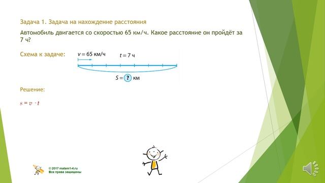 4 класс Простые задачи на движение смотреть онлайн
