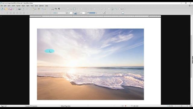 How to add text to a picture in LibreOffice Writer смотреть онлайн