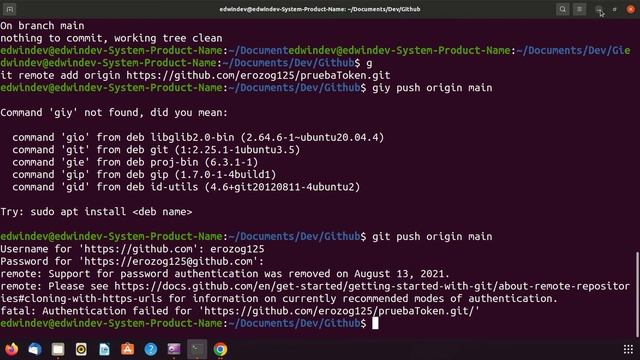 ¿Cómo crear un token de autenticación para Github? смотреть онлайн