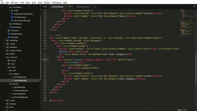 06 - Edit Data with Bootstrap Modal Window in Laravel 5 5 смотреть онлайн