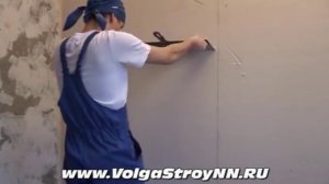 Штукатурка стен своими руками, выравнивание стены.