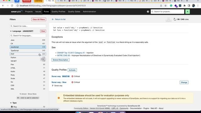 How to create "Custom Rule" in Sonarqube | #sonarqube | #customrules #codequality #javascript смотреть онлайн