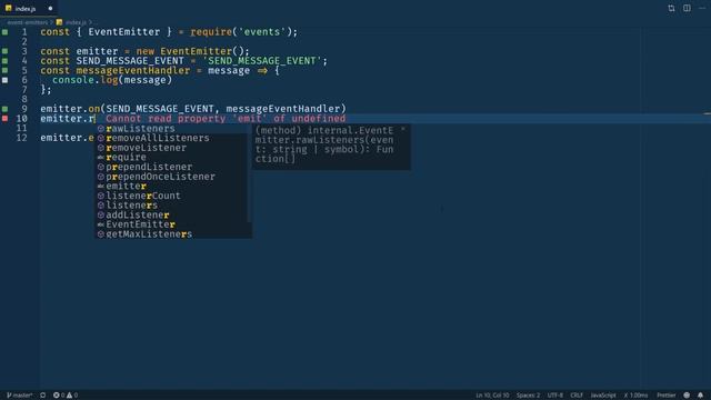 JavaScript - Event Emitter смотреть онлайн