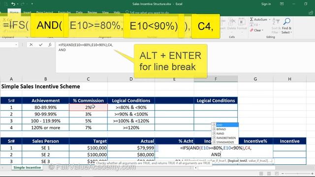 Excel 10 4 1 Simple Sales Incentive Structure смотреть онлайн