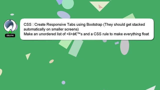 CSS : Create Responsive Tabs using Bootstrap (They should get stacked automatically on smaller scre смотреть онлайн