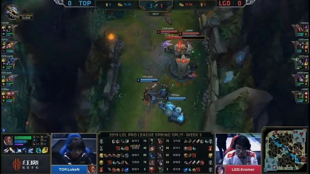 TOP vs. LGD Игра 1 | Week 3 LPL 2019 | Чемпионат Китая | Topsports Gaming против LGD смотреть онлайн