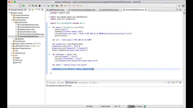 Writing Spark DataFrame to MySQL Table смотреть онлайн