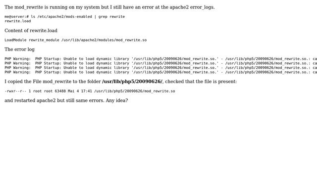 DevOps & SysAdmins: mod_rewrite activated but error logs смотреть онлайн