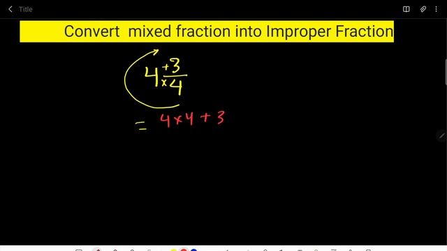 Convert Mixed Fraction into Improper Fraction 4 3/4 смотреть онлайн