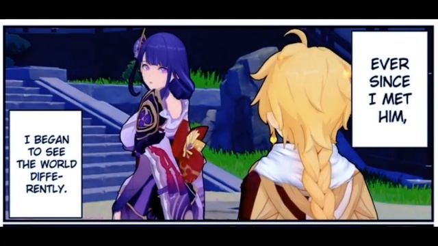 Aether X Ei (Raiden Shogun). (Genshin Impact Comics) смотреть онлайн