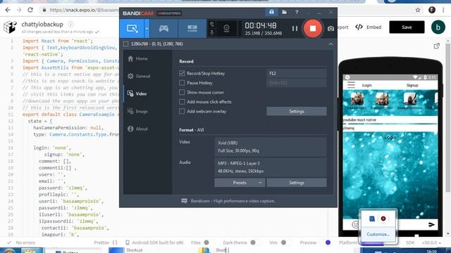 #BasaamprolearnReactNative Android React chat app Expo snack.io смотреть онлайн