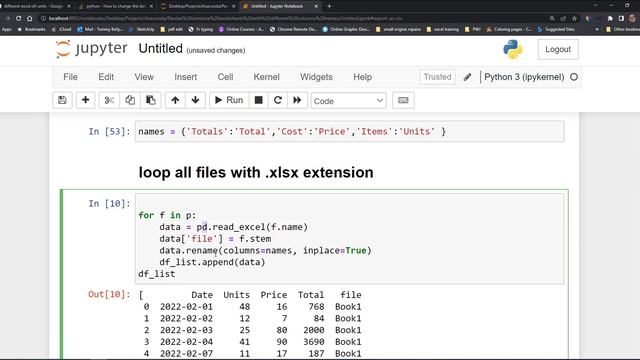 Python combine multiple excel workbooks with different column names. смотреть онлайн