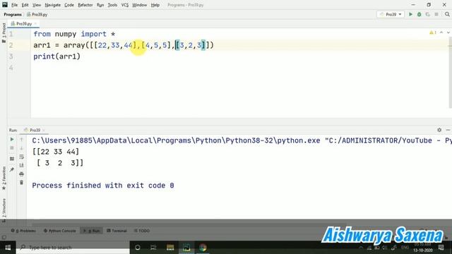 #36 - Multidimensional Array - Numpy Module - Python Programming смотреть онлайн