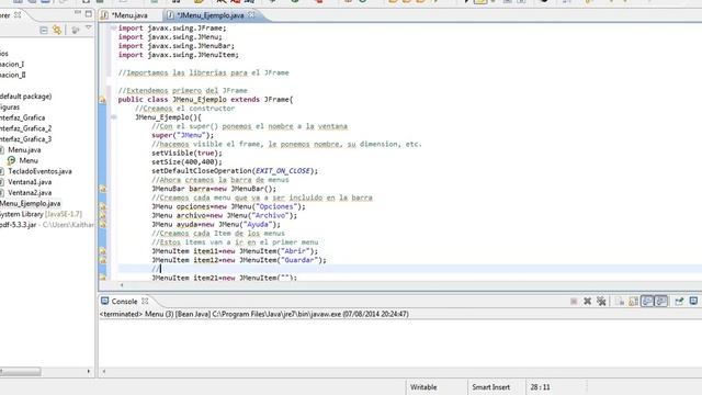JMenu JAVA смотреть онлайн