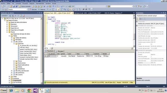 Conexion sitio web .net y sql server 2012 (BD reproductor de música) смотреть онлайн