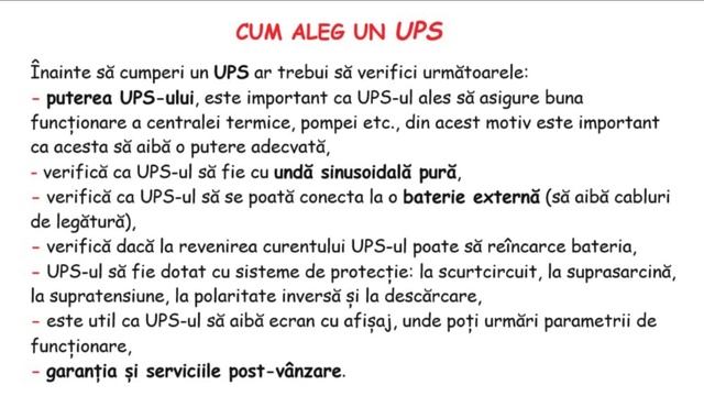 ?Cum Alegem Un UPS Pentru Centrala Termică - Instalații Vlog?