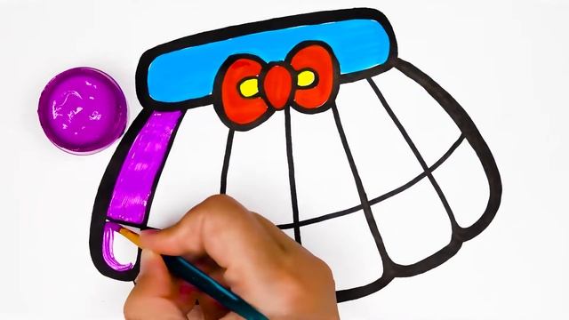 Coloring and Drawing Rainbow Skirt Рисование и раскраска Радужная Юбка смотреть онлайн