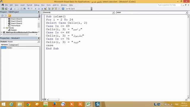 اكسل vba شرح جملة select case ابسط مما تتصور смотреть онлайн