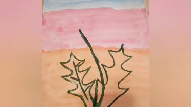 Мастер - класс,рисование''Одуванчики''. смотреть онлайн