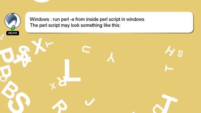 Windows : run perl -e from inside perl script in windows смотреть онлайн