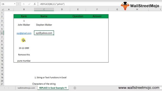 REPLACE Excel Function (Step by Step Tutorial) | How to Use REPLACE Formula? смотреть онлайн