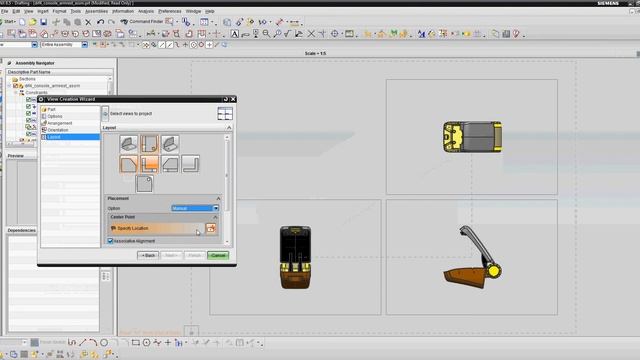 Помещение представлений сборки на чертёж в NX CAD смотреть онлайн