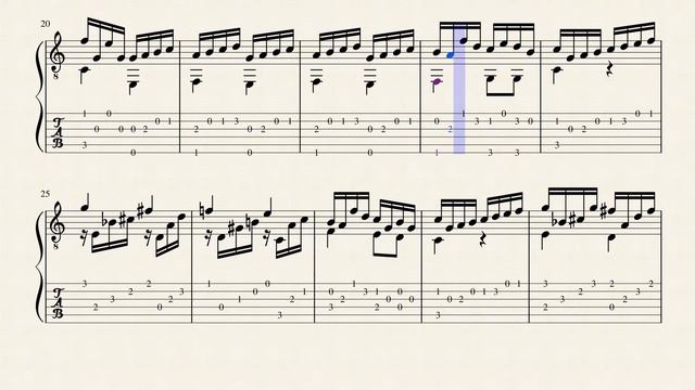 Etude 15 op.51 - Mauro Giuliani (1781 - 1829) Tablature смотреть онлайн