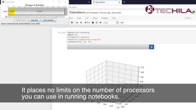 1000x speed to Jupyter Notebook using Techila Distributed Computing Engine смотреть онлайн
