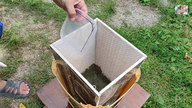 DIY Вазоны из цемента своими руками Цветочный горшок Идеи для дачи Кашпо из мрамора и плитки смотреть онлайн