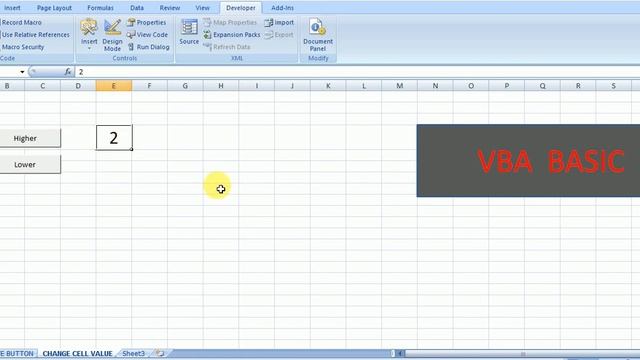 Part-2,Excel Visual Basic (VBA) for Beginners, Change cell Value, excel, Microsoft excel, смотреть онлайн