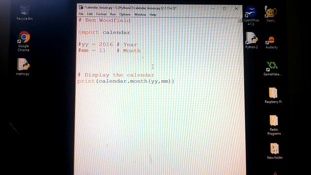Python Basics - Simple Calendar Program смотреть онлайн