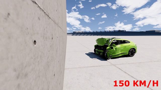 lamborghini urusLAMBORGHINI URUS vs WALL 300KM/H | BeamNG Drive смотреть онлайн