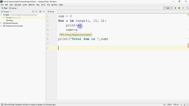 Program to print first 5 odd numbers and their sum смотреть онлайн