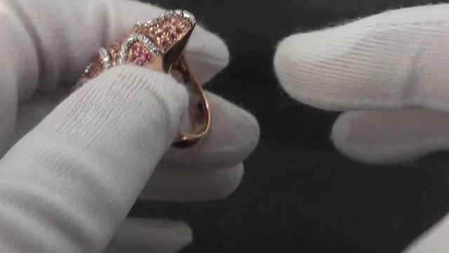 [КОЛЬЦО ORO TREND ITALY ] 18К РОЗОВОЕ ЗОЛОТО 3.58 карата.САПФИРЫ+БРИЛЛИАНТЫ -63% OFF смотреть онлайн