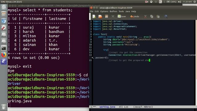Java JDBC Tutorial 5 : Prepared Statement смотреть онлайн