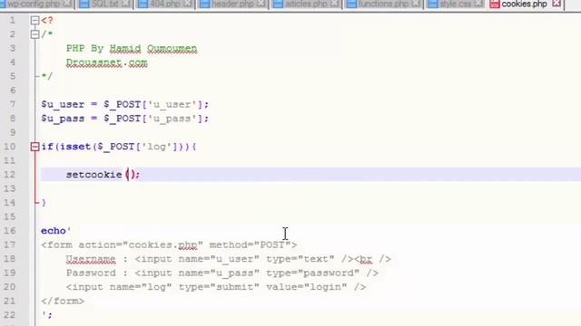 دورة PHP : الدرس 23 (أمثلة عملية ل Cookies) смотреть онлайн
