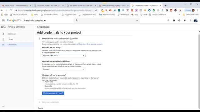 Create Youtube API Key 2019 - MyTrafficJacker смотреть онлайн