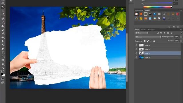 Уроки фотошопа- Как сделать Эффект карандашного рисунка. смотреть онлайн