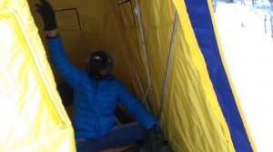 Самодельная палатка на сани снегохода