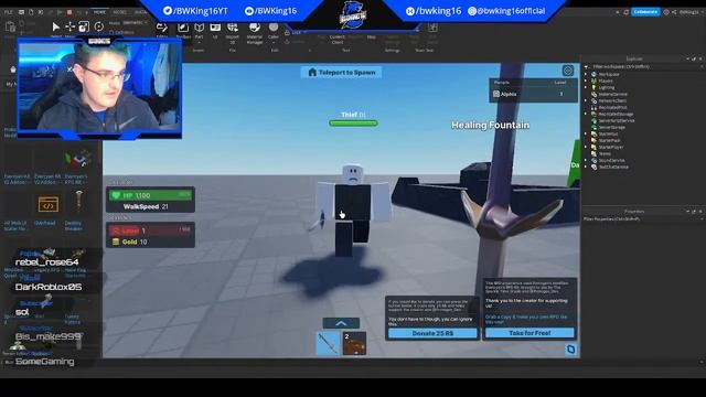 Making A Roblox RPG (with Protogen's RPG Kit) (Roblox Studio) (BWKing16) (Live!)