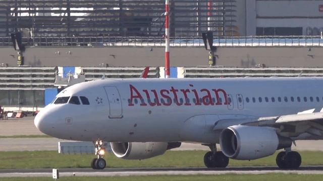 Austrian Airlines Airbus A320 landet am Hamburg Airport смотреть онлайн