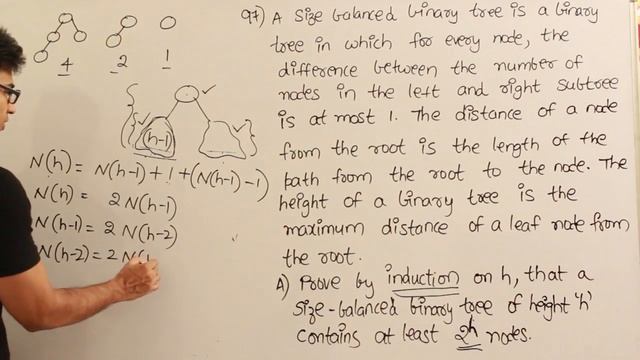 P and DS | Trees | GATE 97 question on finding minimum number of nodes on a size balanced tree | RB смотреть онлайн