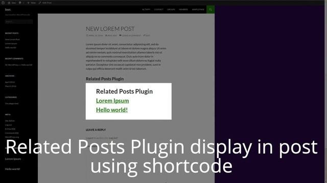 Related Posts WordPress Plugin - Brief Overview